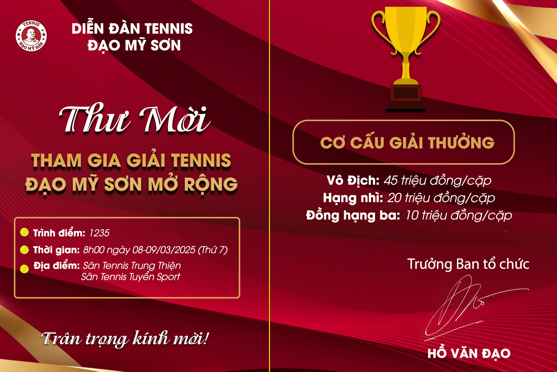 Giải Tennis Đạo Mỹ Sơn Mở Rộng